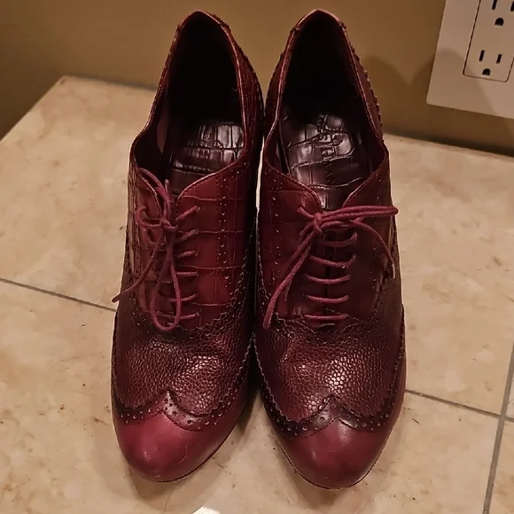 Cole Haan | Shoes | Cole Haan Burgundy Laceup Womens Flats  display picture 1